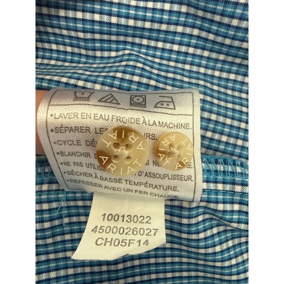 Ariat Pro Series Mens Blue Gingham Long Sleeve Button Down Shirt Small 10013022 - Picture 11 of 12